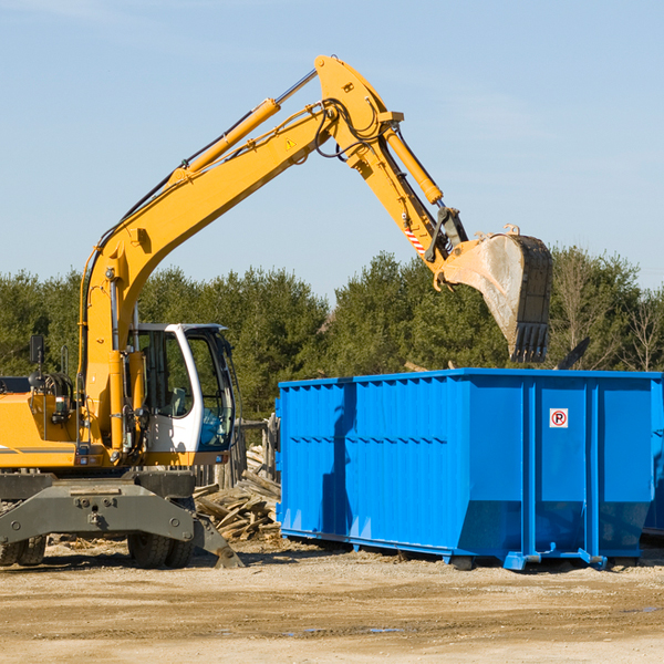 what size residential dumpster rentals are available in Westfield